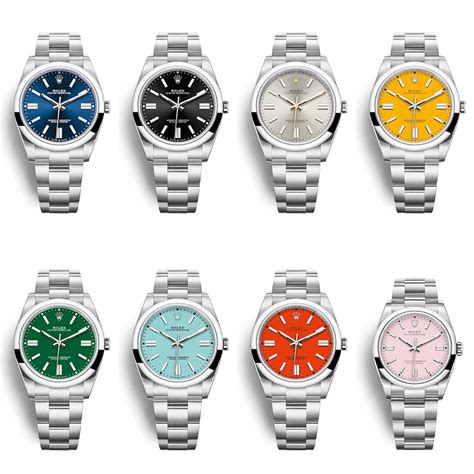 rolex oyster perpetual dial change|rolex oyster perpetual color chart.